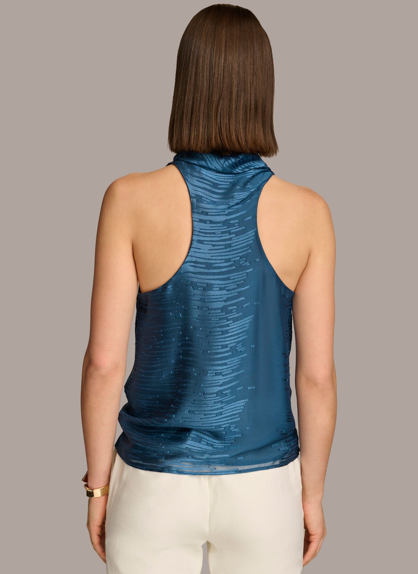 (image for) INGENIOUS BURNOUT COWL NECK TOP